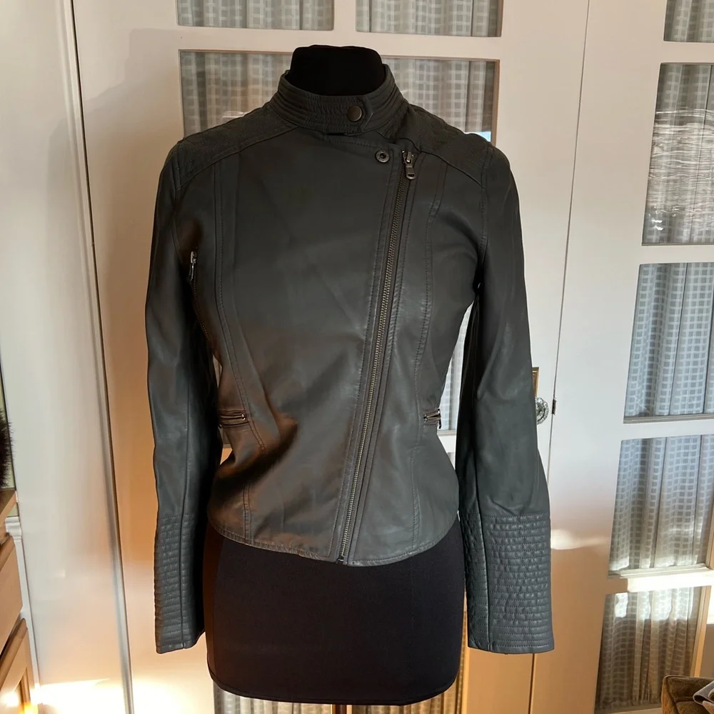 Anthropologie Faux Leather Jacket - Picture 10 of 13